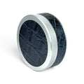 Silver on Midnight Blue Embossed Croc Ruk Can