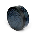 Black on Midnight Blue Embossed Croc Ruk Can