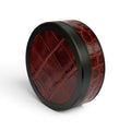 Black on Chestnut Brown Embossed Croc Ruk Can