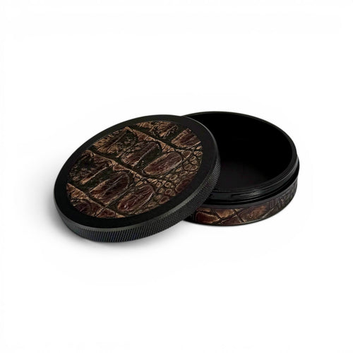 Black on Brown Embossed Croc Ruk Can Slim