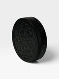 Black on Black Embossed Croc Leather Ruk Slim Can