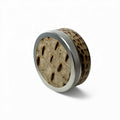Silver on White Embossed Croc Leather Ruk Can