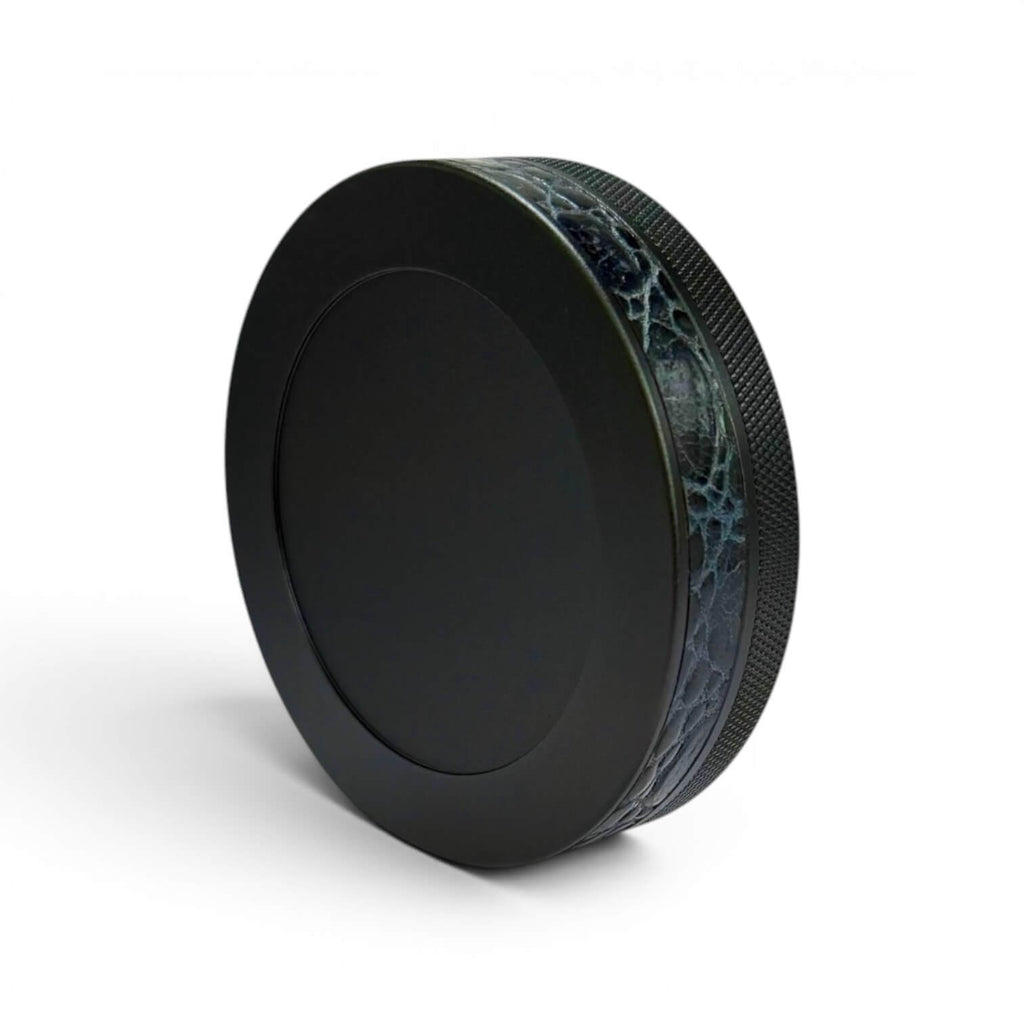 Black on Midnight Blue Embossed Croc Ruk Can Slim