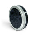 Silver on Midnight Blue Embossed Croc Ruk Can Slim