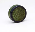 Black on Green Embossed Leather Snake Ruk Can